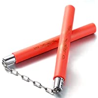 Huahua Nunchakus- Acolchados De Espuma Goma con Golden DragóN DiseñO-con Bola Rodamiento Enlace Cadena De Acero 360…